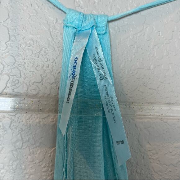 OCEAN BREEZE Bright Blue Hi Lo Flowy Dress Size S/M - Picture 4 of 7